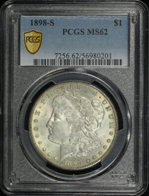 Obverse of this 1898-S Morgan Dollar PCGS MS-62