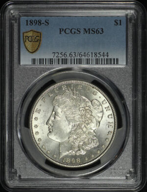 Obverse of this 1898-S Morgan Dollar PCGS MS-63