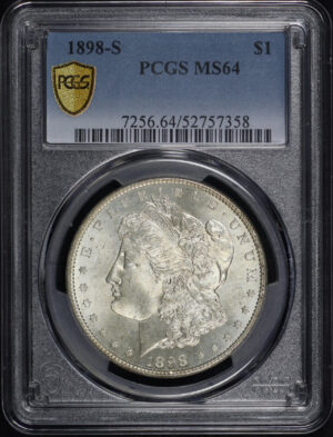 Obverse of this 1898-S Morgan Dollar PCGS MS-64