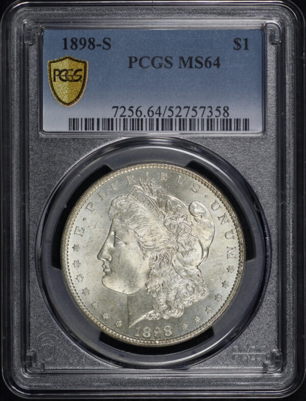 Obverse of this 1898-S Morgan Dollar PCGS MS-64