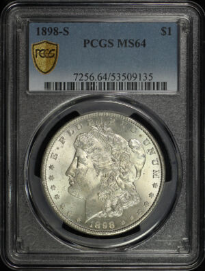 Obverse of this 1898-S Morgan Dollar PCGS MS-64
