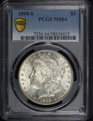Obverse of this 1898-S Morgan Dollar PCGS MS-64