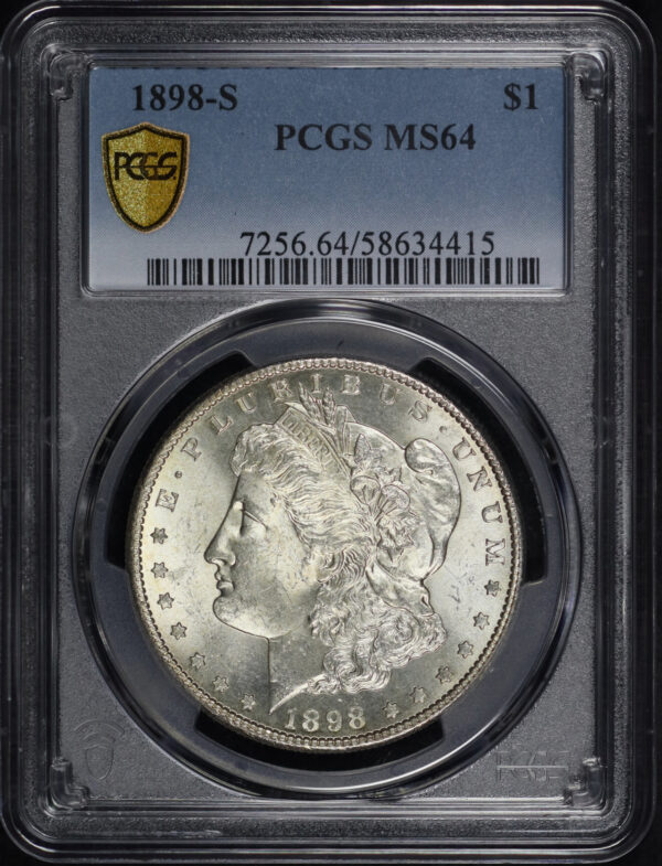 Obverse of this 1898-S Morgan Dollar PCGS MS-64