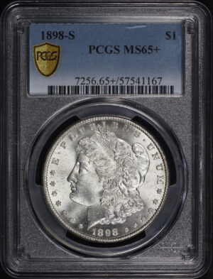 Obverse of this 1898-S Morgan Dollar PCGS MS-65+