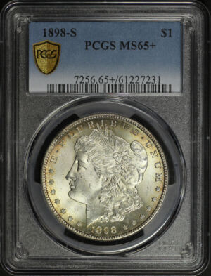 Obverse of this 1898-S Morgan Dollar PCGS MS-65+