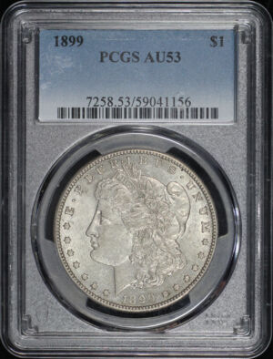 Obverse of this 1899 Morgan Dollar PCGS AU-53