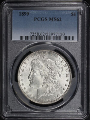 Obverse of this 1899 Morgan Dollar PCGS MS-62