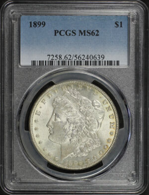 Obverse of this 1899 Morgan Dollar PCGS MS-62