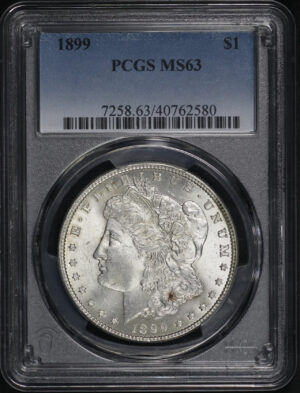 Obverse of this 1899 Morgan Dollar PCGS MS-63