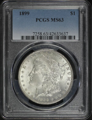 Obverse of this 1899 Morgan Dollar PCGS MS-63