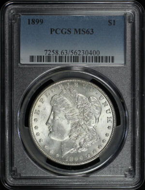 Obverse of this 1899 Morgan Dollar PCGS MS-63
