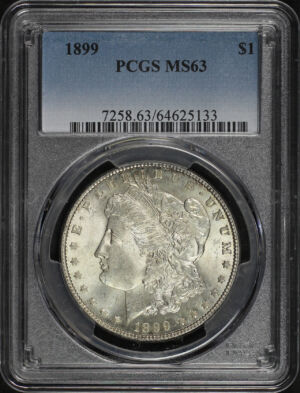 Obverse of this 1899 Morgan Dollar PCGS MS-63