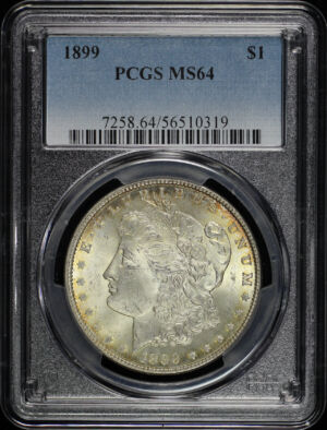Obverse of this 1899 Morgan Dollar PCGS MS-64