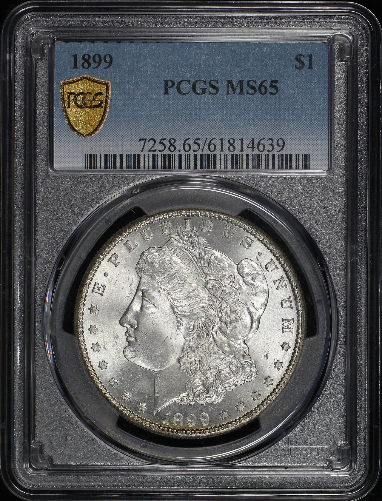 Obverse of this 1899 Morgan Dollar PCGS MS-65