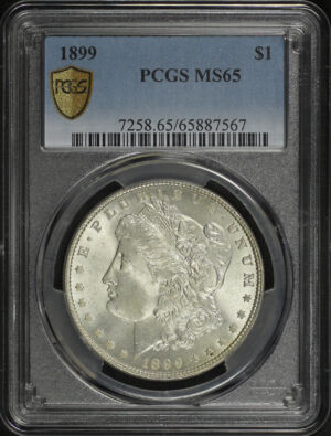 Obverse of this 1899 Morgan Dollar PCGS MS-65