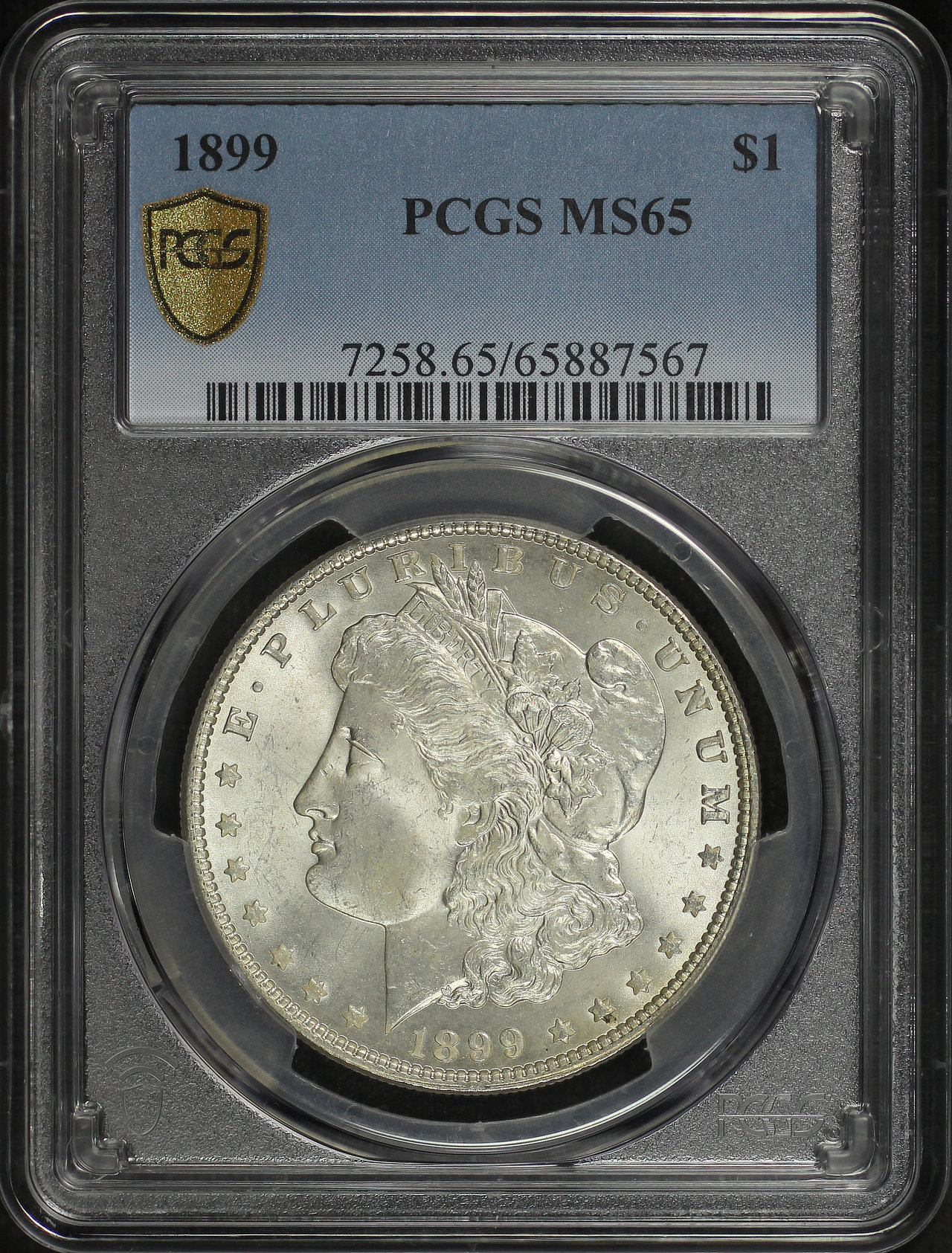 Obverse of this 1899 Morgan Dollar PCGS MS-65