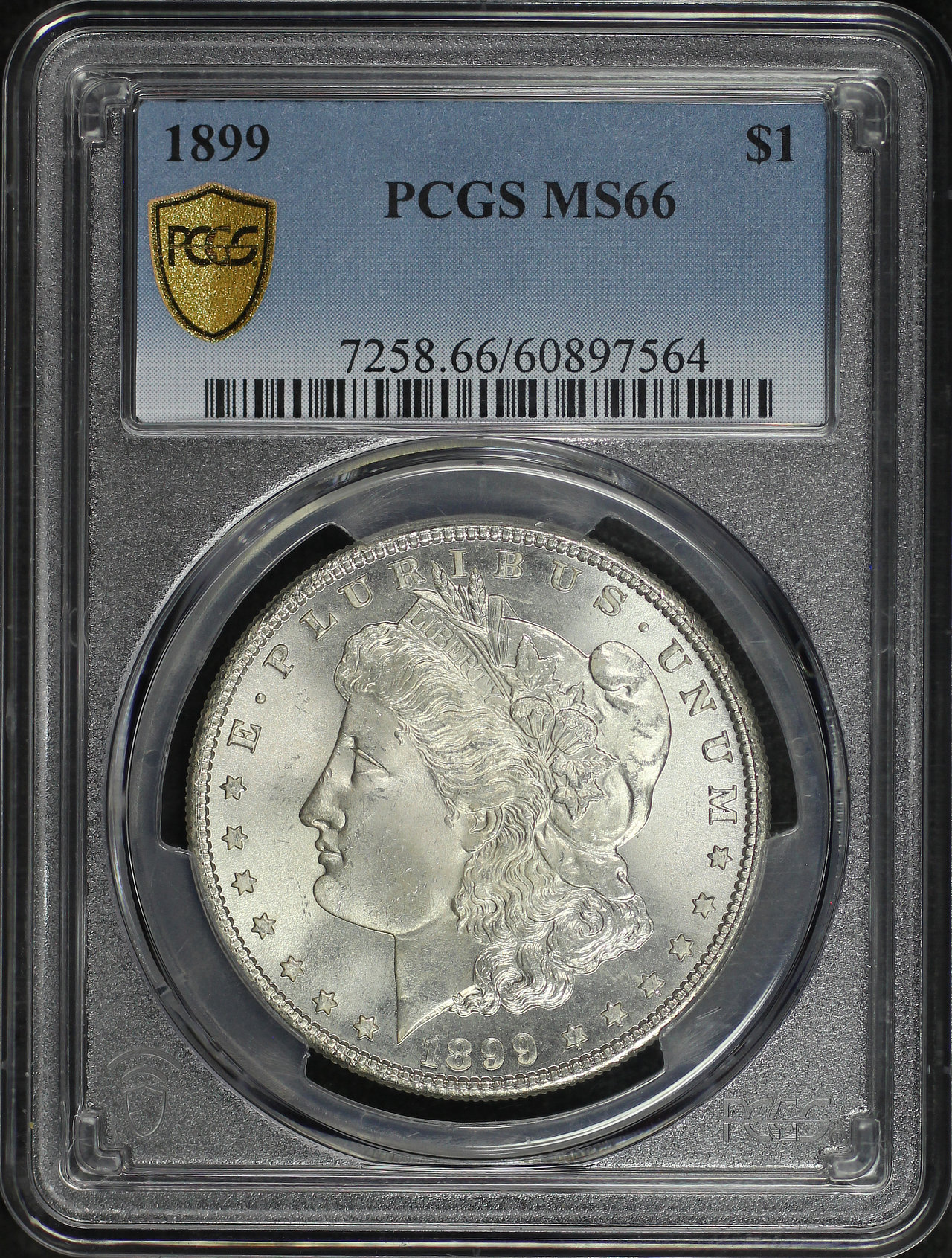 Obverse of this 1899 Morgan Dollar PCGS MS-66