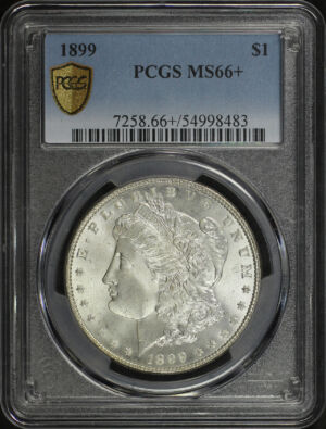 Obverse of this 1899 Morgan Dollar PCGS MS-66+