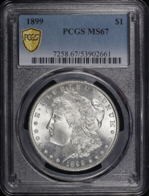 Obverse of this 1899 Morgan Dollar PCGS MS-67