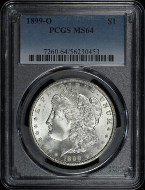 Obverse of this 1899-O Morgan Dollar PCGS MS-64