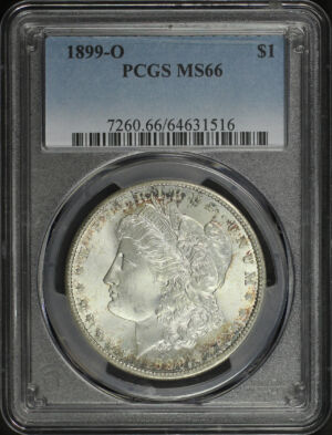 Obverse of this 1899-O Morgan Dollar PCGS MS-66