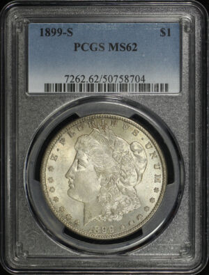 Obverse of this 1899-S Morgan Dollar PCGS MS-62