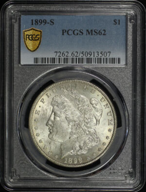 Obverse of this 1899-S Morgan Dollar PCGS MS-62
