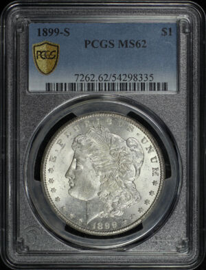 Obverse of this 1899-S Morgan Dollar PCGS MS-62
