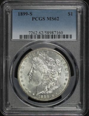 Obverse of this 1899-S Morgan Dollar PCGS MS-62