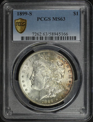 Obverse of this 1899-S Morgan Dollar PCGS MS-63
