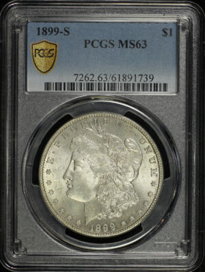 Obverse of this 1899-S Morgan Dollar PCGS MS-63