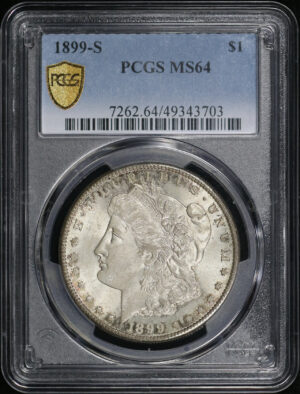 Obverse of this 1899-S Morgan Dollar PCGS MS-64