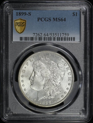 Obverse of this 1899-S Morgan Dollar PCGS MS-64