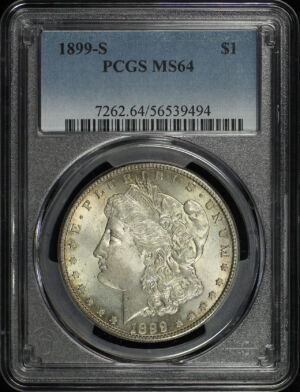 Obverse of this 1899-S Morgan Dollar PCGS MS-64