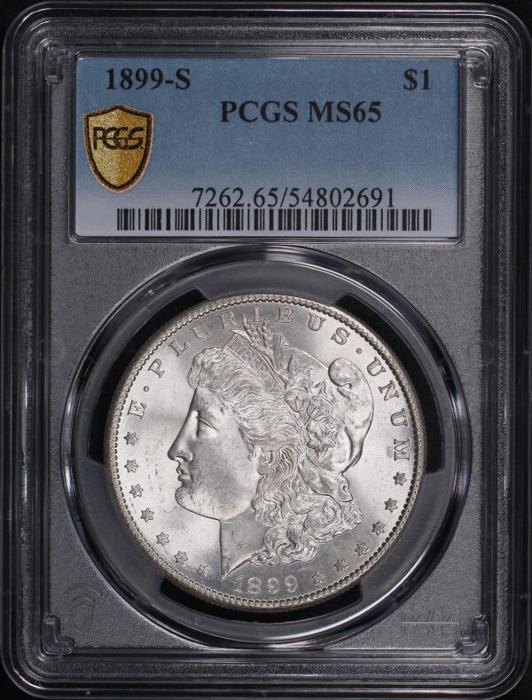 Obverse of this 1899-S Morgan Dollar PCGS MS-65