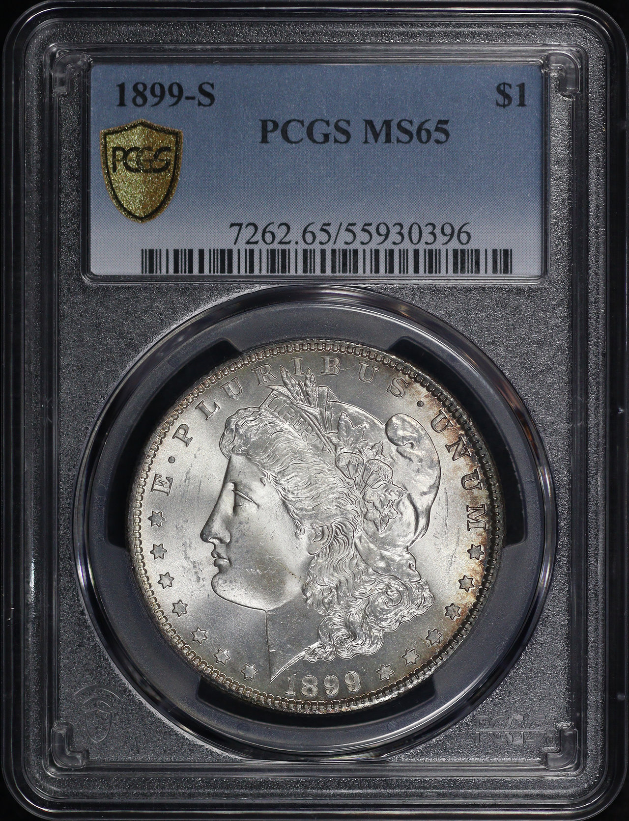 Obverse of this 1899-S Morgan Dollar PCGS MS-65