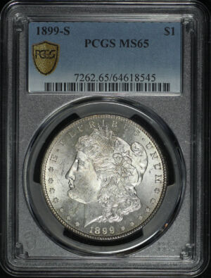 Obverse of this 1899-S Morgan Dollar PCGS MS-65