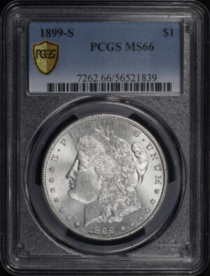 Obverse of this 1899-S Morgan Dollar PCGS MS-66