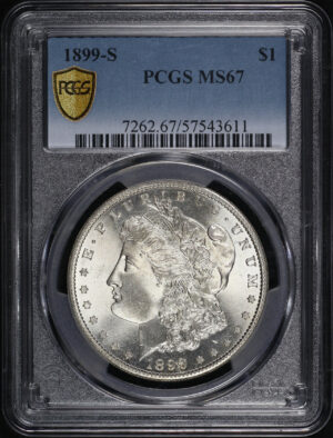 Obverse of this 1899-S Morgan Dollar PCGS MS-67