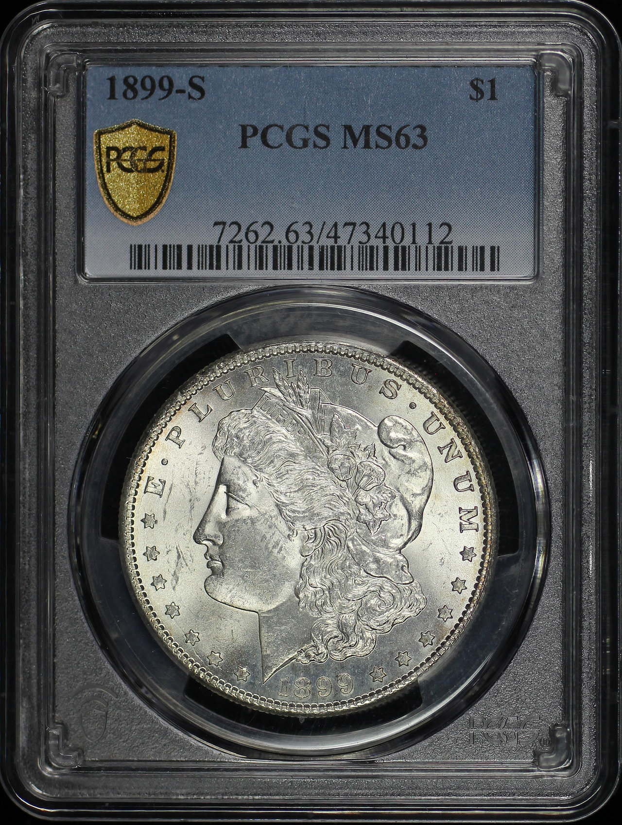 Obverse of this 1899-S Morgan Dollar PCGS MS-63