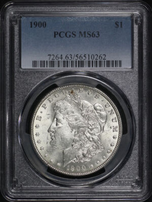 Obverse of this 1900 Morgan Dollar PCGS MS-63