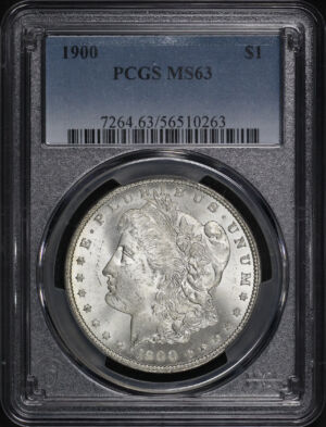 Obverse of this 1900 Morgan Dollar PCGS MS-63
