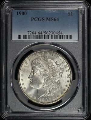 Obverse of this 1900 Morgan Dollar PCGS MS-64