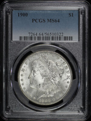Obverse of this 1900 Morgan Dollar PCGS MS-64