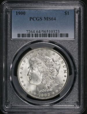 Obverse of this 1900 Morgan Dollar PCGS MS-64