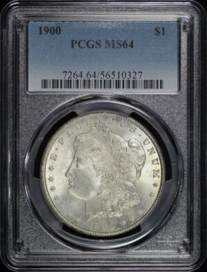 Obverse of this 1900 Morgan Dollar PCGS MS-64