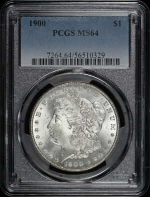 Obverse of this 1900 Morgan Dollar PCGS MS-64