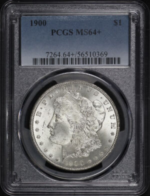 Obverse of this 1900 Morgan Dollar PCGS MS-64+