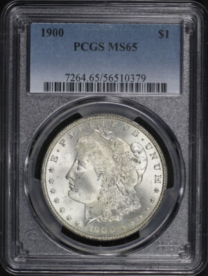 Obverse of this 1900 Morgan Dollar PCGS MS-65