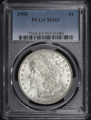 Obverse of this 1900 Morgan Dollar PCGS MS-65